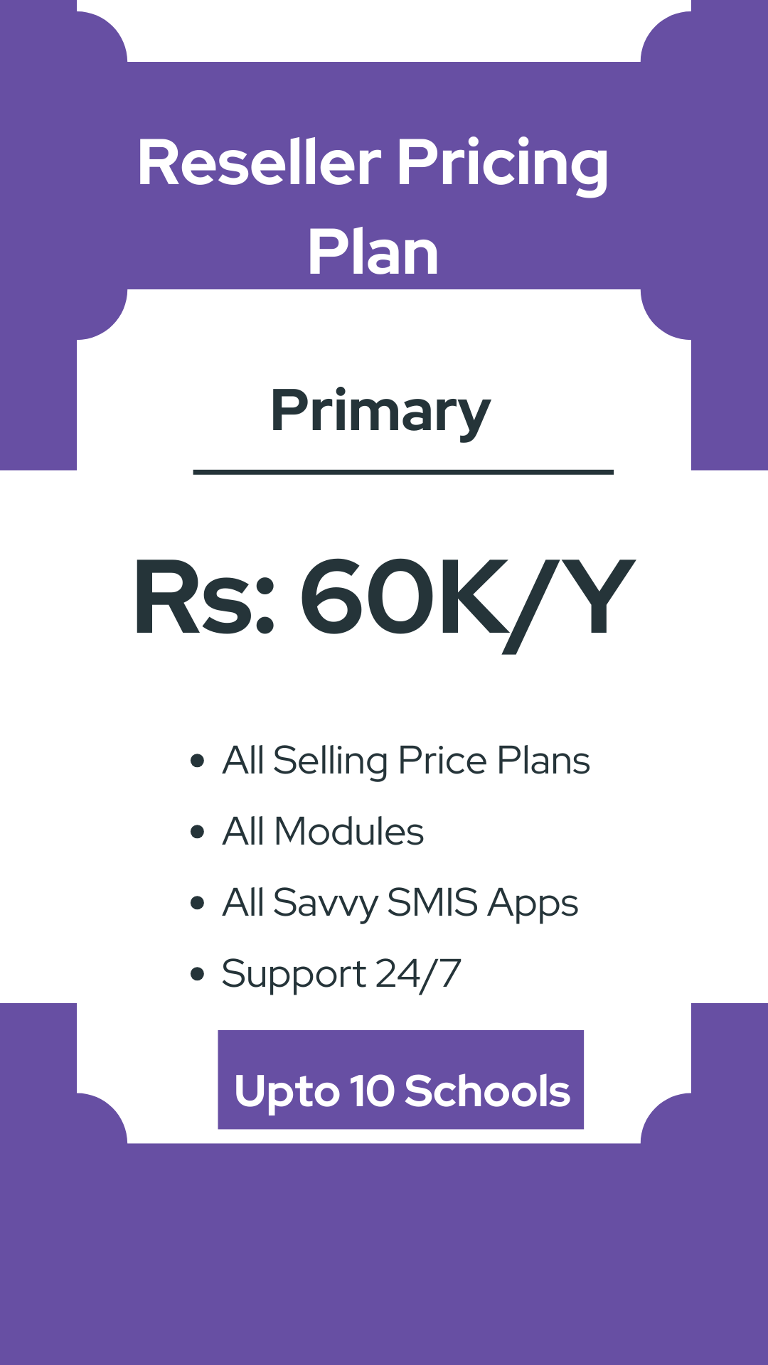 Primary Re-Seller Plan- Savvy SMIS