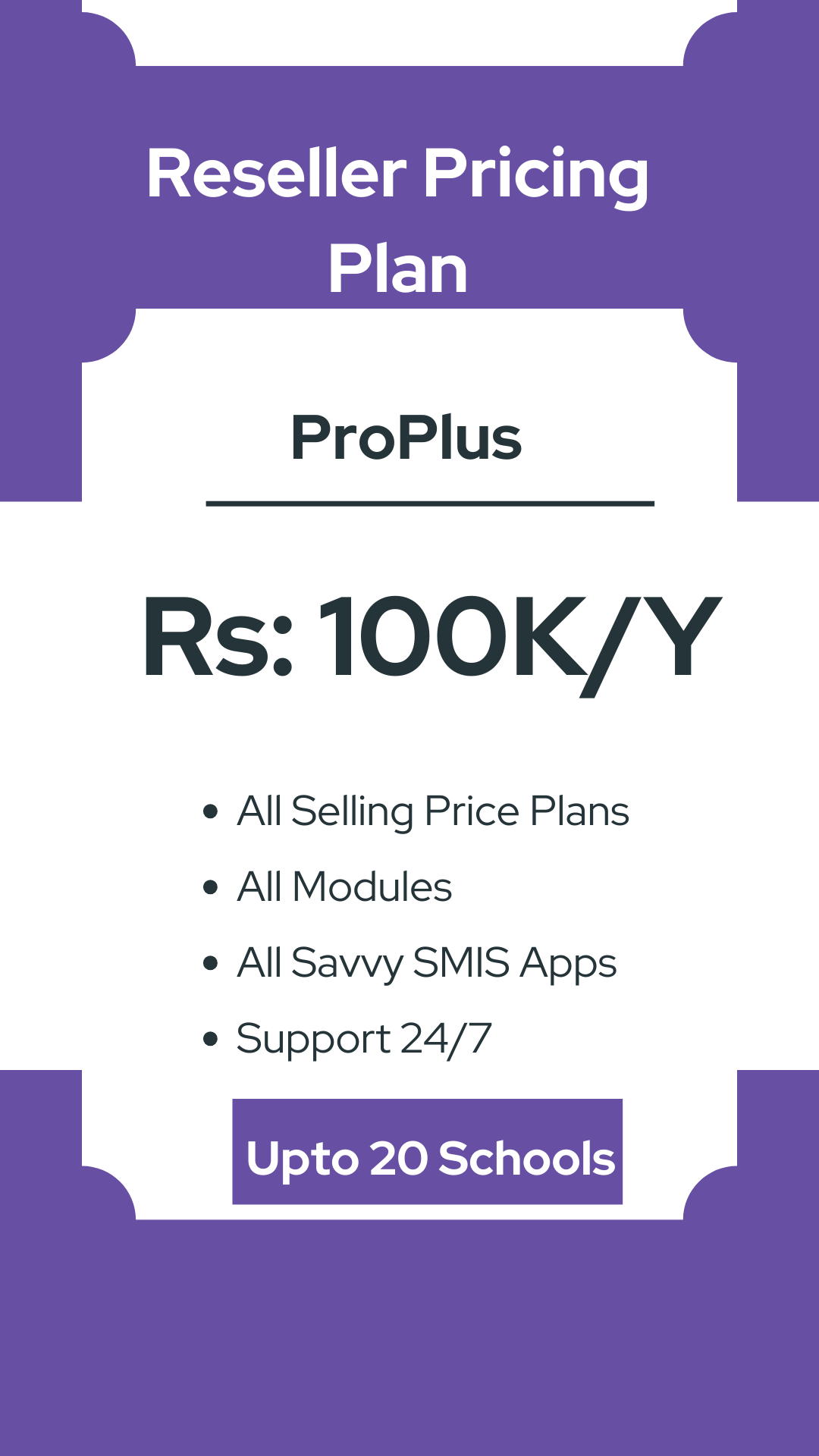 Pro Plus Re-Seller Plan- Savvy SMIS